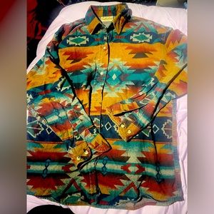 Vintage Cabela’s Womens southwestern print flannel shirt
